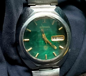 Stunining Green Seiko Advan 6106-7710 Automatic Men's Watch - Faceted Crystal - Picture 1 of 16