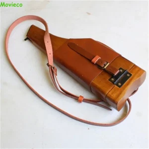 Gun Box With Leather Belts WW2 Mauser Pistol C96 M712 Wooden German Holster - Picture 1 of 8