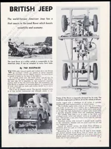 Land Rover 1954 3 fotos inc chasis artículo impreso vintage - Imagen 1 de 7
