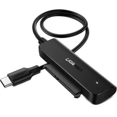 Adapter USB-C auf SATA 2,5'' Laufwerk SSD HDD 5 Gbps 50 cm Ugreen Schw - Bild 1 von 4