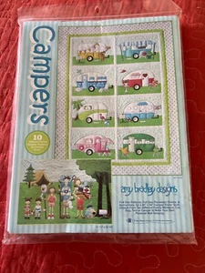 CAMPERS  By Amy Bradley Designs 40" x 54" Quilt Applique Pattern ABD269 - Picture 1 of 2
