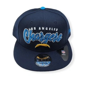 New Era Los Angeles Chargers 9Fifty Retro Script Navy Adjustable Snapback Hat - Picture 1 of 6