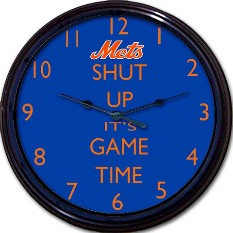 New York Mets Baseball Citibank Park Game Time Wall Clock NLB Man Cave New 10" Cover