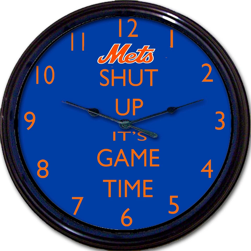 New York Mets Baseball Citibank Park Game Time Wall Clock NLB Man Cave New 10" - Image 1 of 1