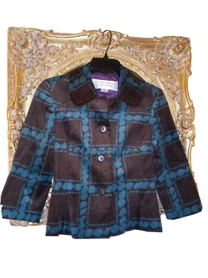 Blazer Chaqueta Abrigo Mujer TRINA TURK Talla 4 Forrado Carrera Boutique Manga 3/4 Foto 1 de 3