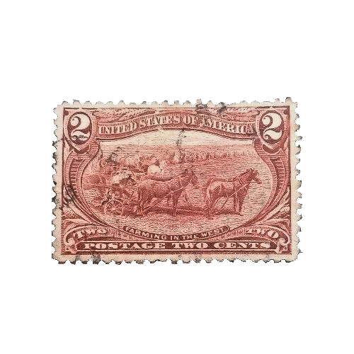 Timbre Etats Unis 1898- Exposition Trans-Mississippi - Farmer 2C - Photo 1/1