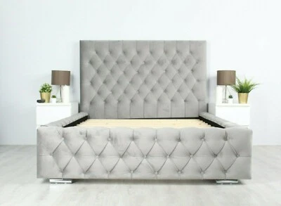 Florence Bed Upholstered Chesterfield Slatted Base - Image 1 of 4