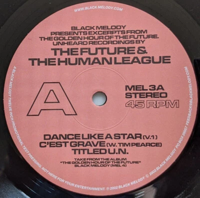THE FUTURE & THE HUMAN LEAGUE - EXCERPTS FROM THE GOLDEN HOUR 12" BRAND NEW - Image 1 of 2
