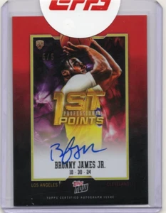 Bronny James Jr. Auto 5/5 Red - 2024 Topps NOW Basketball Card 3C - Picture 1 of 4