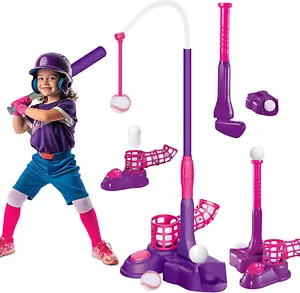 4-In-1 T-Ball Set: Kids Baseball Tee for Ages 3-5 & 5-8, Batting Tee, Pitching M - Picture 1 of 12