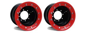 Banshee Warrior 350 Rear Wheels Beadlock 9x8 3+5  4/110 Alba Racing OEM Matte BR - Picture 1 of 3