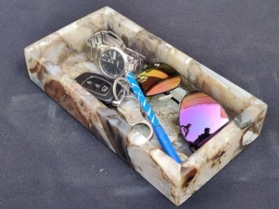 Bandeja Botswana Marrón 10"x5"x2" para Uso en Mesa de Centro / Bandeja de Baño Accesorios Foto 1 de 4