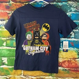 DC COMICS Size 7 Shirt Cartoon Super Hero Villain Kids  - Picture 1 of 5