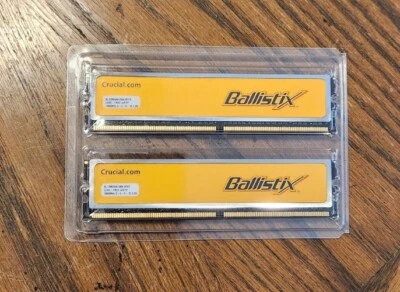 2 Crucial BL12864AA106A.8FE5 Ballistix 1GB DDR2 RAM Double Pack - Image 1 of 4