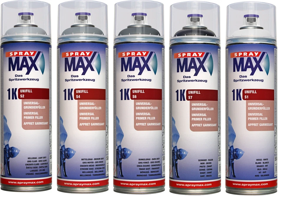 SprayMax Lackspray 1K Unifill Füller Grundierung Rostschutz Haftgrund 500ml - Bild 1 von 1