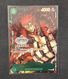One Piece Card Game - Eustass"Captain"Kid (P-003) Foil Winner English Sealed - Imagen 1 de 2