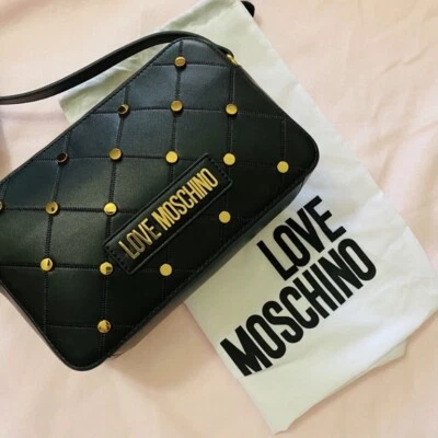 Love Moschino Black Double Zipper Borsa Crossbody Bag - Image 1 of 4