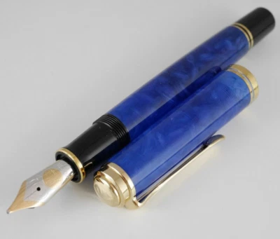 Caneta-tinteiro Pelikan SOUVERAN M800 azul o' azul NOVA FRETE GRÁTIS PARA TODO O MUNDO - Imagem 1 de 3