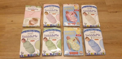 1x Swaddle Me Pucksack Pucktuch Babydecke Gr.S Fleece weich rosa blau weiß NEU - Bild 1 von 4