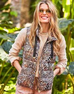 Chaleco Lilly Pulitzer Pembrooke Ratán Paseo por el Lado Salvaje Talla S - Imagen 1 de 4