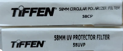 Tiffen 58mm Circular Polarizer & UV Protector Filter Set, 2 Filters 58CP & 58UVP - Image 1 of 4