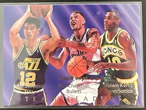 95-96 Fleer Team Leaders #9 Shawn Kemp, John Stockton, Rex Chapman - Picture 1 of 1