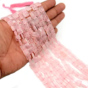 100% pietre preziose quarzo rosa naturale lotto all'ingrosso perline spiaggia pulcino 13 pollici - Foto 1 di 27