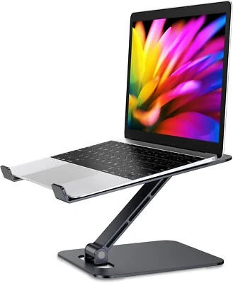 Laptop stand ergonomic height adjustable notebook universal black B200 - Image 1 of 4
