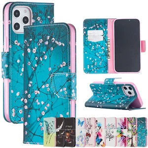 Luxury Leather Wallet Flip Cover Case For iPhone 11 12 13 14 15 Pro Xs Max XR Xs - Picture 1 of 22