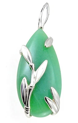 Sterling Silver Aventurine Pendant Foto 1 de 2