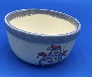 Vital Unit Small Snowman Holding Lights Serving Bowl 5”x3” - Picture 1 of 4