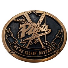 Anchorage Glacier Pilots Belt Buckle Baseball Team AK Vintage Sports Hard To Fin