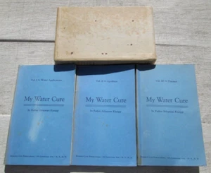 1949 My Water Cure Volumes I,II,III by Father Sebastian Kneipp Cardboard Sleeve - Imagen 1 de 8