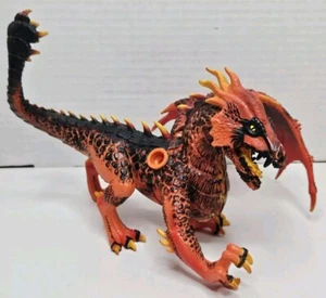 2017 Schleich Eldrador Creatures Orange LAVA DRAGON 8" Figure Missing 1 Wing - Picture 1 of 12