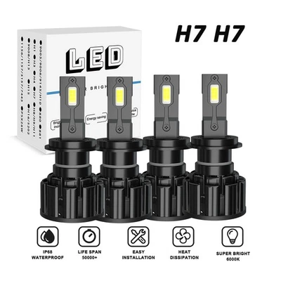 4x Para Jaguar XJ8 XJR 98-07 Combo H7+ H7 Faro LED Luz Alta Baja 6000K Bombillas Foto 1 de 4