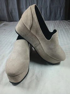 No Brand Plateau Loafer Beige Wildlederimitat Größe 36 - Bild 1 von 11