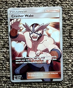 CRASHER WAKE TRAINER 129/131 HOLO FULL ART VERBOTENES LICHT POKEMON KARTE NM - Bild 1 von 2