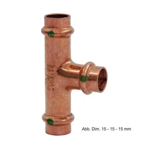 Viega Profipress T-Stück Kupfer, Serie 2418, 28-22-22 mm - Bild 1 von 1
