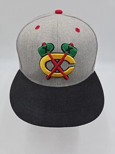 Gorra NHL Chicago Blackhawks New Era Talla 7 Gris Negra Logo Alterno 55,8 cm - Imagen 1 de 19
