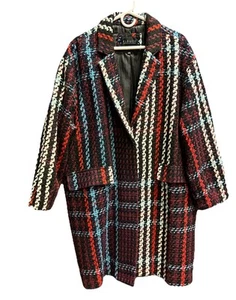 Eloquii mehrfarbiger Damenmantel mittellang Taschen vorne Größe 14-18 (2XL) - Bild 1 von 8