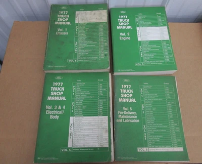 Ford Truck Pickup 1977 F100 F250 F500 Bronco Van manual de taller original Foto 1 de 4