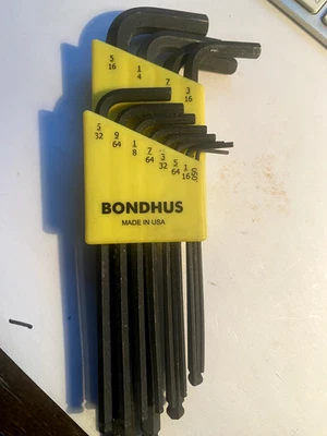 Bondhus 10937 Set of 13 Balldriver L-wrenches, sizes .050-3/8" - Image 1 of 4