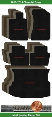 Juego de alfombrillas Ultimat personalizadas para Chevrolet Cruze '11-14 con logotipo (5 piezas) #CKY Foto 1 de 4