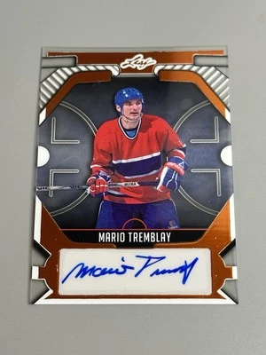Mario Tremblay 2025 Leaf Metal Hockey Legends /8 Orange Auto BC-MT1 Canadiens - Image 1 of 2