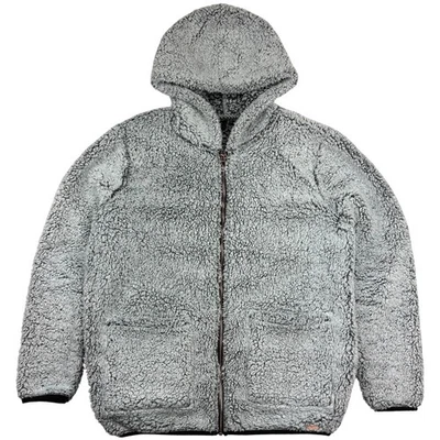 Volcom Fleece Teddy Hooded Jacket Womens Size S 10 AU Grey Lined Full Zip Hoodie - Image 1 of 4