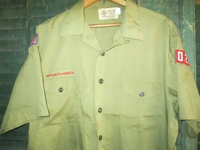 Camisa BSA De Colección Años 60 Cuello Lazo Niños Scouts of America 902 Botones HECHA EN EE. UU. L Foto 1 de 4
