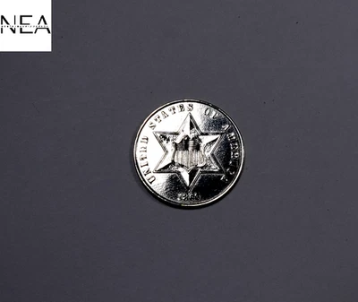 1860 SILVER Three Cent Coin (3 Cent) ~ Gem Proof++ ~Rare Low Mintage! (ZS419) - Image 1 of 4