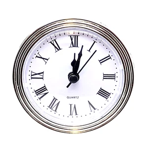 86mm Quartz Replacement Silver Bezel Clock Inserts Roman Numerals 80-85mm Hole - Picture 1 of 3