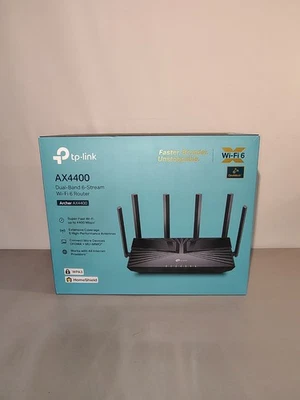 TP-Link Archer AX4400 Mesh Dual Band 6-Stream WiFi Router - Black - SEALED  - Image 1 of 4