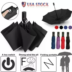 Automatic Umbrella Anti-UV Sun/Rain Windproof 3 Folding Compact Umbrella - Picture 1 of 22